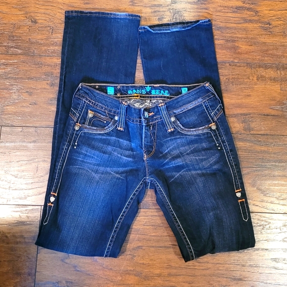 Miss Me Denim - SANG REAL by Miss Me Dark Wash Boot Cut Jeans 27